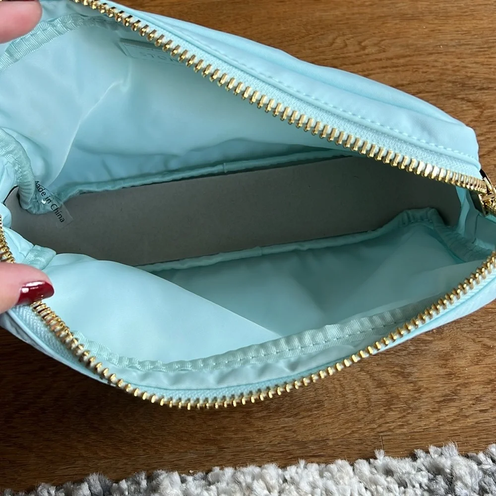 NWT Stoney Clover Lane classic small pouch in sky blue